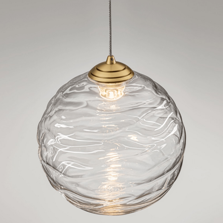 LUCES ALBORA LE45740/1 LED pendant lamp 5W gold &ndash; textured glass