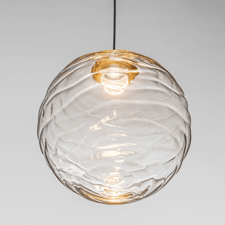 LUCES ALBORA LE45740/1 LED pendant lamp 5W gold &ndash; textured glass
