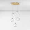LUCES ALBORA LE45744/5 LED pendant lamp 20W cascade 5 glass balls