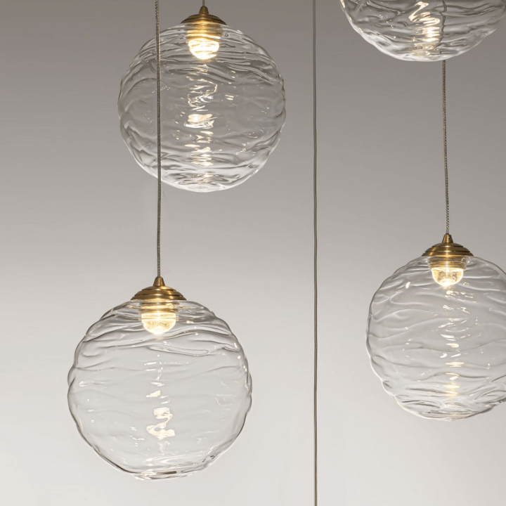 LUCES ALBORA LE45744/5 LED pendant lamp 20W cascade 5 glass balls