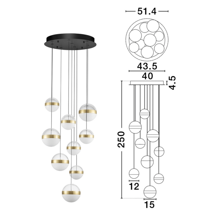 LUCES ARTEIXO LE45875 LED pendant lamp 36W modern lighting