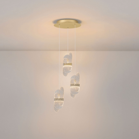 LUCES BOSSOST LE45956/7 pendant lamp gold LED 20W 1417lm modern