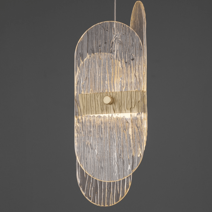 LUCES BOSSOST LE45956/7 lampa wisząca złota LED 20W 1417lm nowoczesna