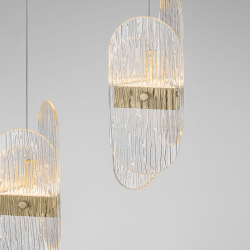 LUCES BOSSOST LE45956/7 pendant lamp gold LED 20W 1417lm modern