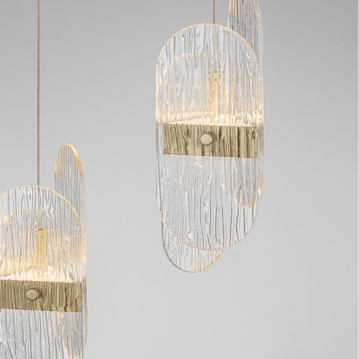 LUCES BOSSOST LE45956/7 pendant lamp gold LED 20W 1417lm modern