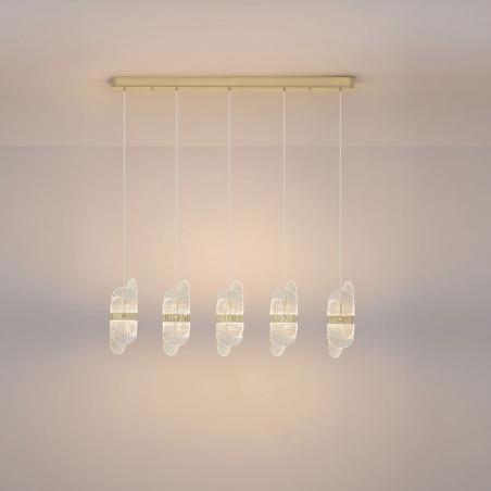 LUCES BOSSOST LE45958/9 lampa wisząca złoto LED 34W 2595lm 2700K/3000K