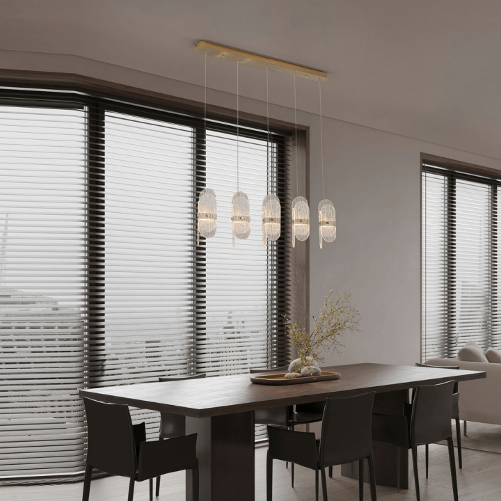 LUCES BOSSOST LE45958/9 lampa wisząca złoto LED 34W 2595lm 2700K/3000K