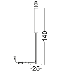 LUCES JUMILLA LE46081 LED floor lamp 20W 3000K gold marble