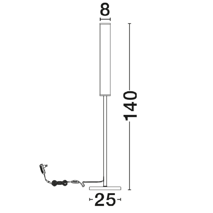 LUCES JUMILLA LE46081 lampa podłogowa LED 20W 3000K złota marmur