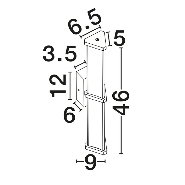 LUCES CONIL LE45975/6/7/8 kinkiet LED 2700K/3000K IP44  złoty, czarny