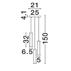 LUCES CONIL LE45991/2/3/4 LED pendant lamp 2700K/3000K gold, black