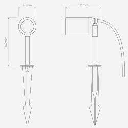 ASTRO DARTMOUTH SPIKE SPOT 1372017 black garden spotlight IP65