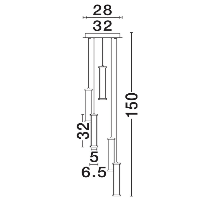 LUCES CONIL LE45995/6/7/8 lampa wisząca LED 21W do salonu i jadalni
