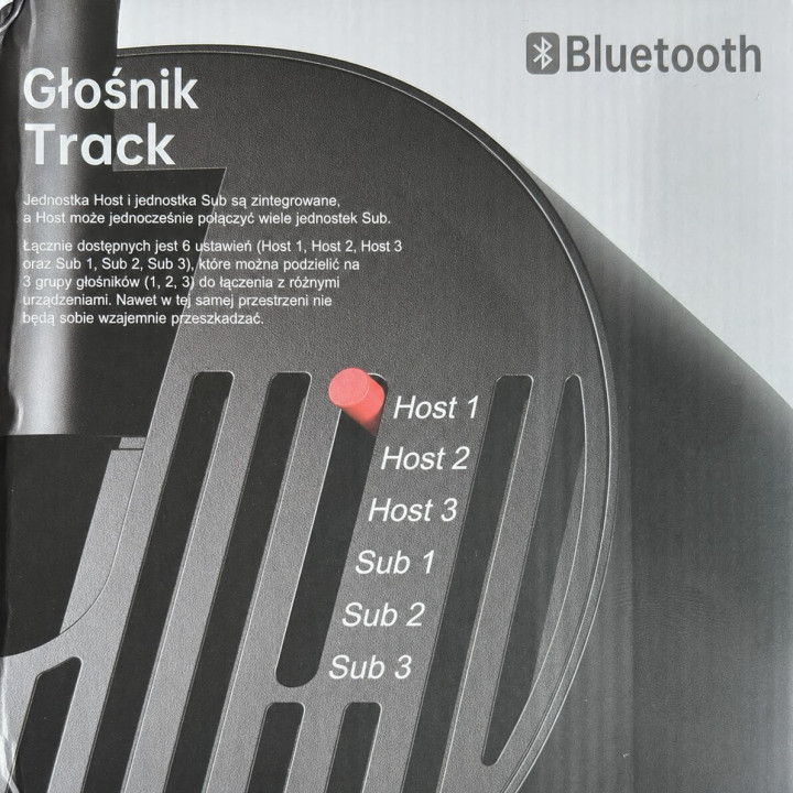 SLED czarny głośnik Bluetooth 20W do szyny magnetycznej MULTILINE 48V