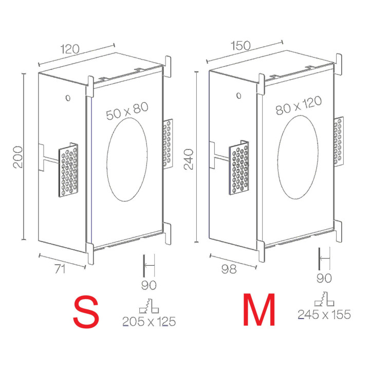 Integrated wall BPM Crismosil NADIR 10113, 10115