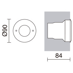 EXO Recessed wall lamp NAT-LED Round