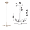 LUCES VALVER LE46210 LED pendant lamp 14W adjustable light color