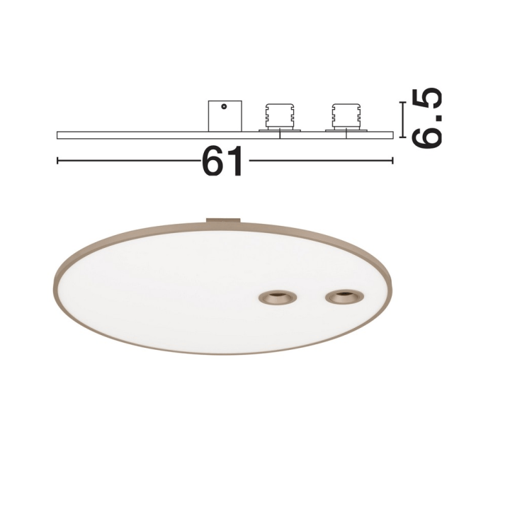 LUCES VALVER LE46212 plafon LED z regulacją barwy światła 2700K/3000K