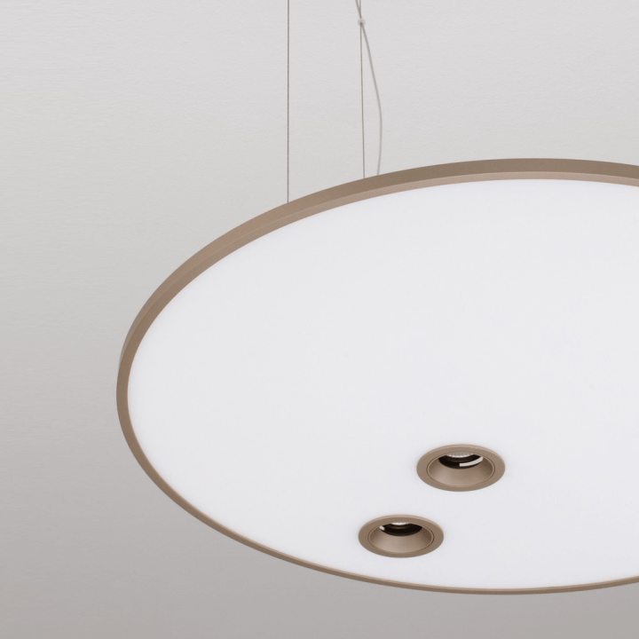 LUCES VALVER LE46213 złota lampa wisząca LED 53W 2700K/3000K okrągła