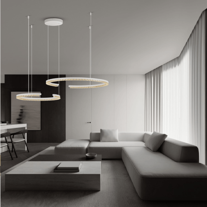 LUCES MAHON LE46094/8/102 lampa wisząca LED 3000K biała, czarna, złota