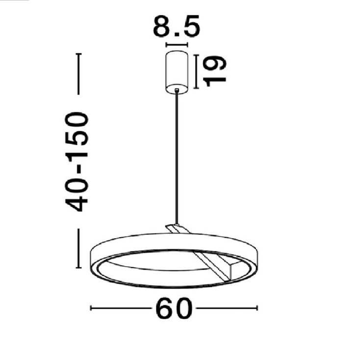 LUCES GORAFE LE46048/51 hanging lamp ring LED CCT 2700K-4000K