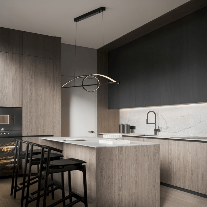 LUCES BAEZA LE45911 LED pendant lamp 3000K black fixture, loft style