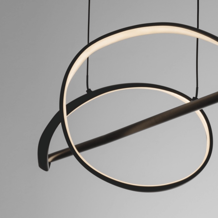 LUCES BAEZA LE45911 lampa wisząca LED 3000K czarna oprawa, styl loft
