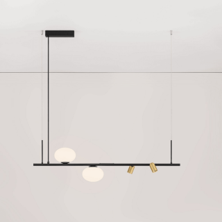 LUCES BAIONA LE45912 lampa wisząca LED+G9 czarno-złota, wyjątkowy styl
