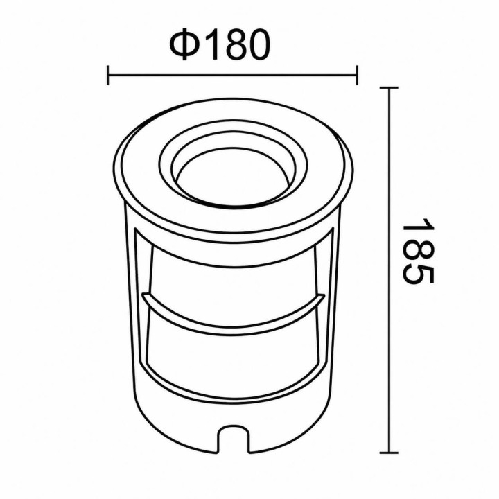 Lampa najazdowa dogruntowa LED 230V IP67 moc 13W barwa ciepła 3000K