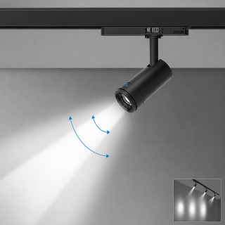 Reflektor szynowy zoom LED 15W track 3F biały, czarny 3000K-5700K