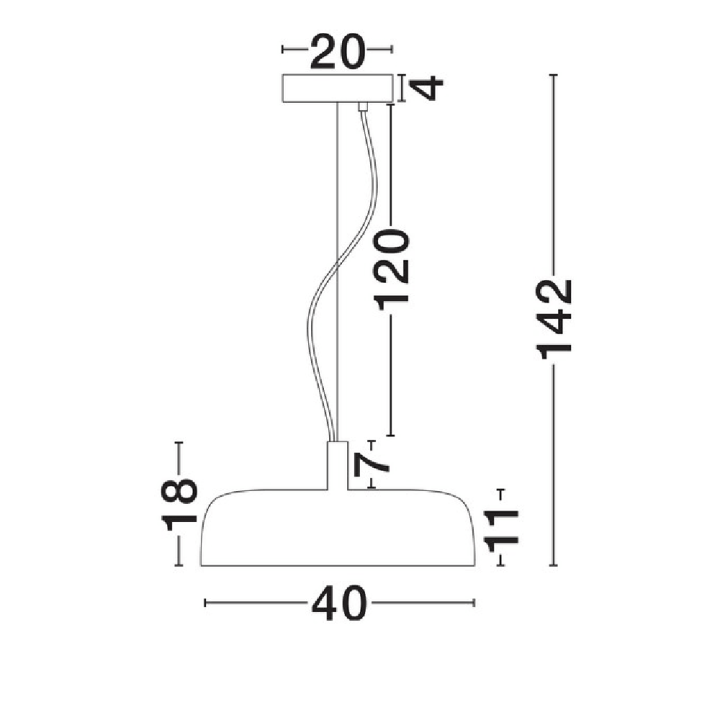 LUCES DORRIA LE46006/7/8/9/10/11 lampa wisząca LED 27W 2700K/3000K
