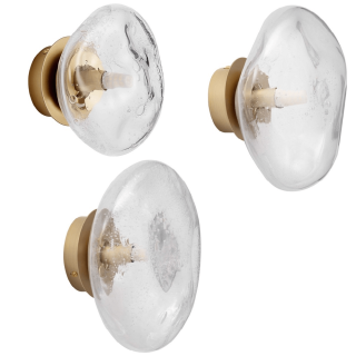 LUCES NAYARIT LE44931/2/3 G9 wall lamp in glass and gold, 3 sizes