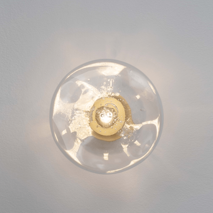 LUCES NAYARIT LE44931/2/3 G9 wall lamp in glass and gold, 3 sizes