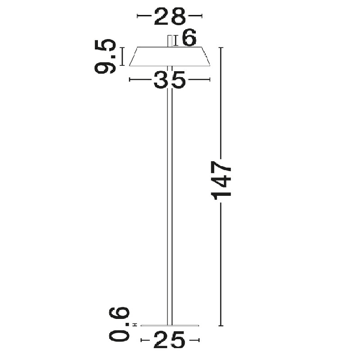 LUCES AGUILA LE45710/1 lampa podłogowa LED 1838lm 3000K biała, czarna