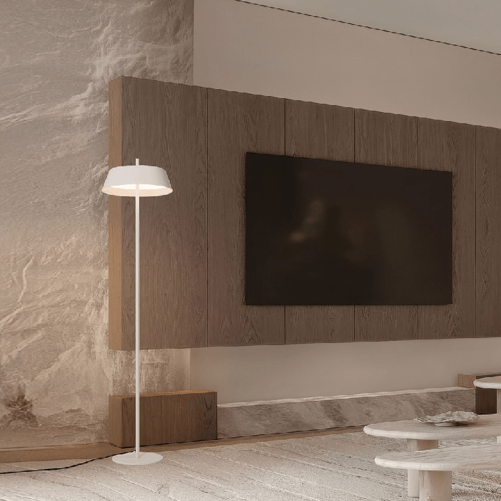LUCES AGUILA LE45710/1 lampa podłogowa LED 1838lm 3000K biała, czarna
