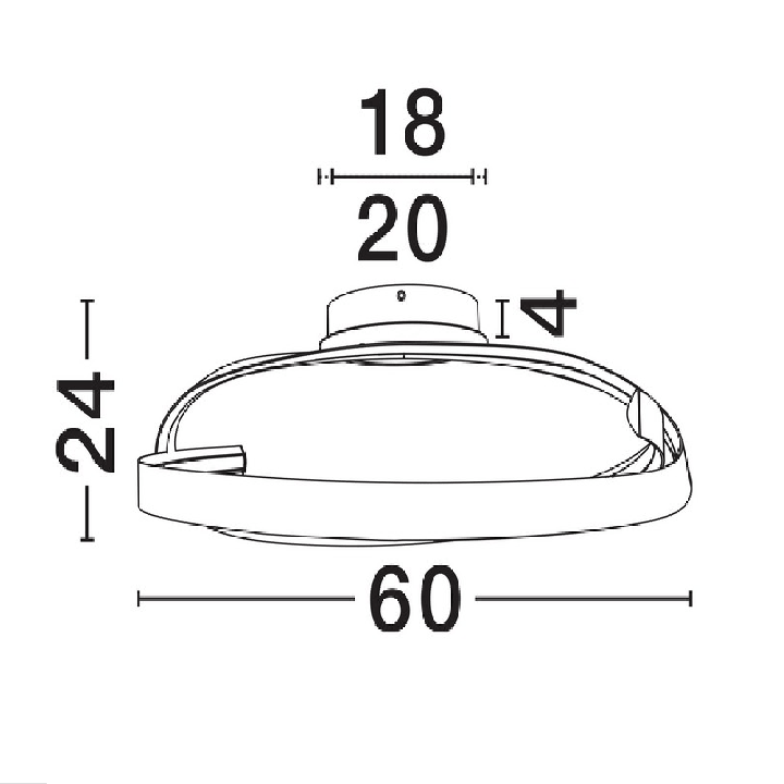 LUCES ALAGON LE45712/3 lampa sufitowa LED 47W CCT: 2700-4000K 2 kolory