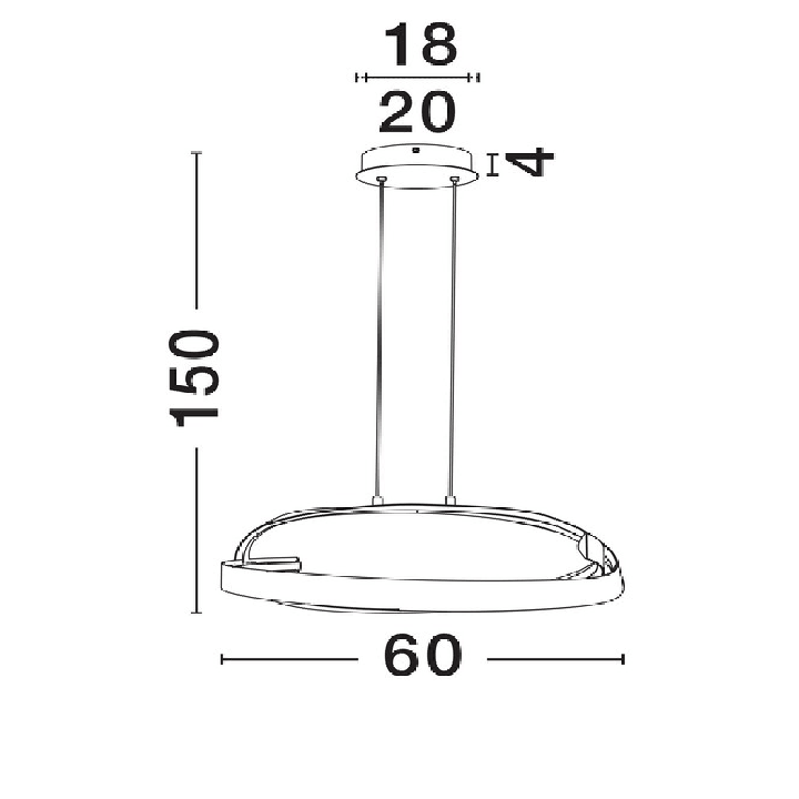 LUCES ALAGON LE45714/5 LED pendant lamp 47W CCT 2700K-3000K-4000K