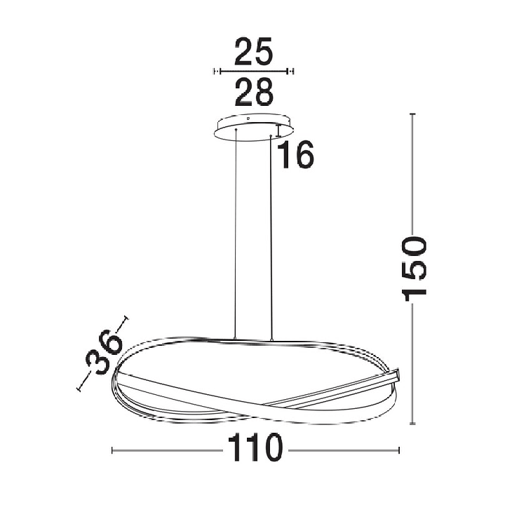 LUCES ALAGON LE45716/7 lampa wisząca LED CCT 2700K-4000K 2 kolory