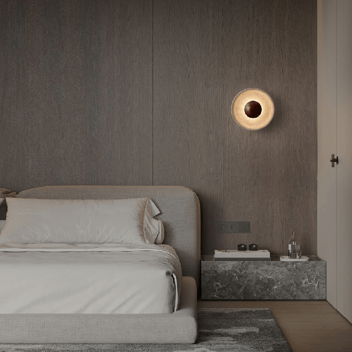 LUCES FREGEN LE46042/3 kinkiet LED 4W 3000K trawertyn, złoto, brąz