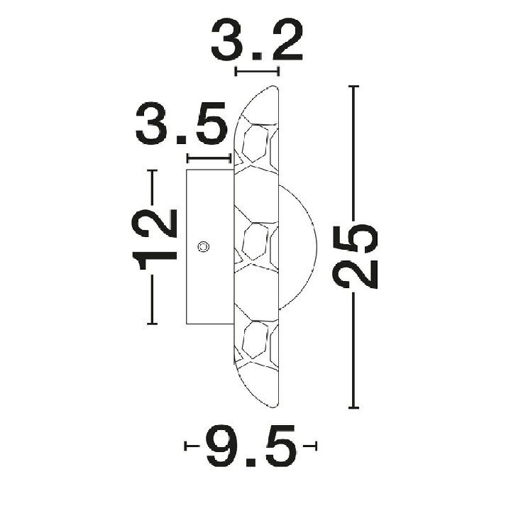 LUCES MOTRIL LE46121 kinkiet LED 3000K 4W trawertyn/drewno