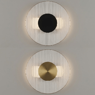 LUCES TACORO LE46155/6/7/8 kinkiet LED 6W 3000K 20/30cm czarna, złota