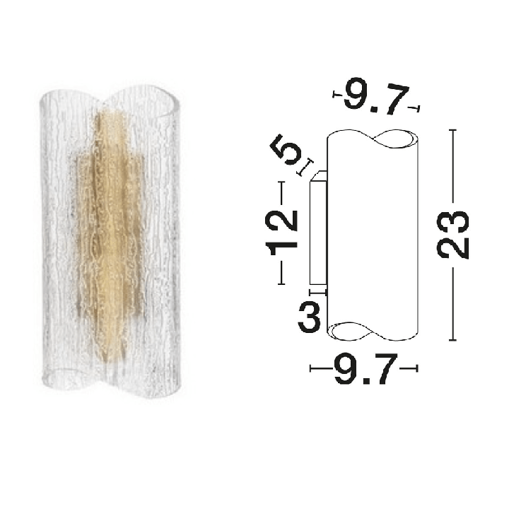 LUCES ALCIRA LE45751 gold LED wall lamp, adjustable CCT 2700K-4000K