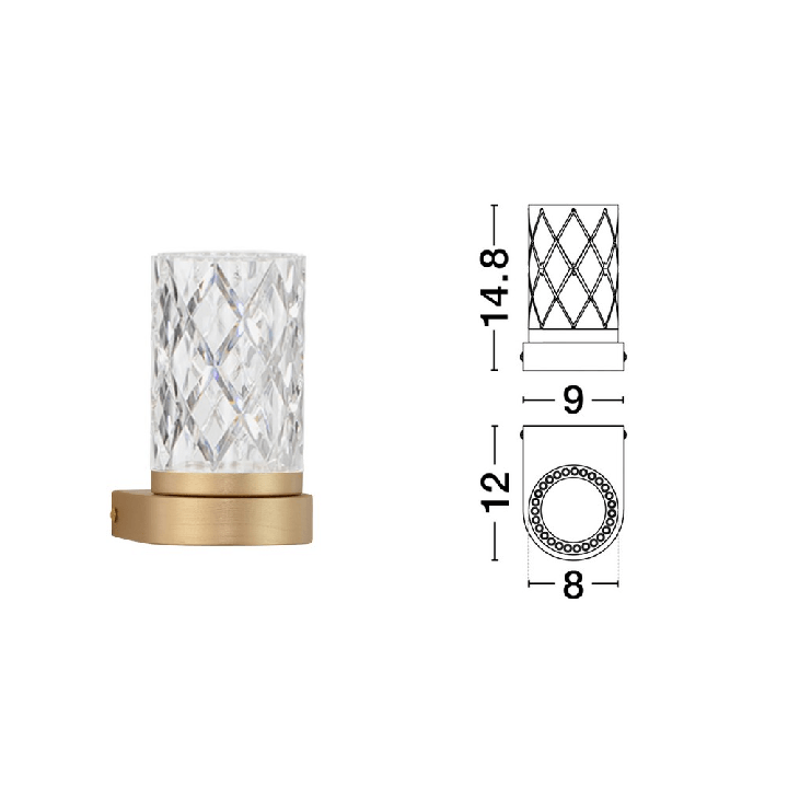 LUCES MURO LE46126 gold LED wall lamp 7W 3000K