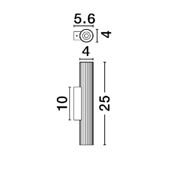 LUCES BARCAR LE45923/4/5/6 kinkiet LED 6W 3000K świeci g&oacute;ra/d&oacute;ł