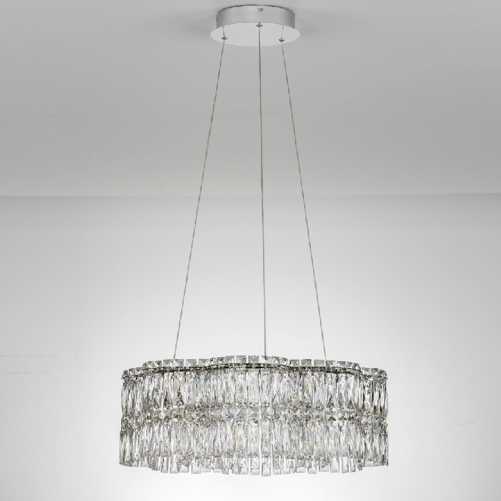 LUCES ARIZA LE45851 lampa wisząca LED 34W szary kryształ