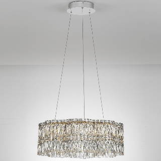 LUCES ARIZA LE45851 lampa wisząca LED 34W szary kryształ