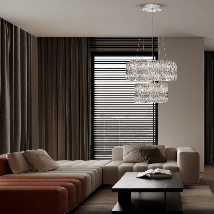 LUCES ARIZA LE45852 LED pendant lamp 56W elegant steel, crystal