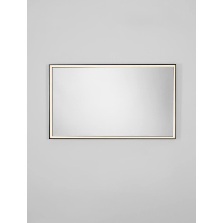 LUCES AMBOR 9006021/2 - czarne lustro łazienkowe LED 4000K IP44 z włącznikiem