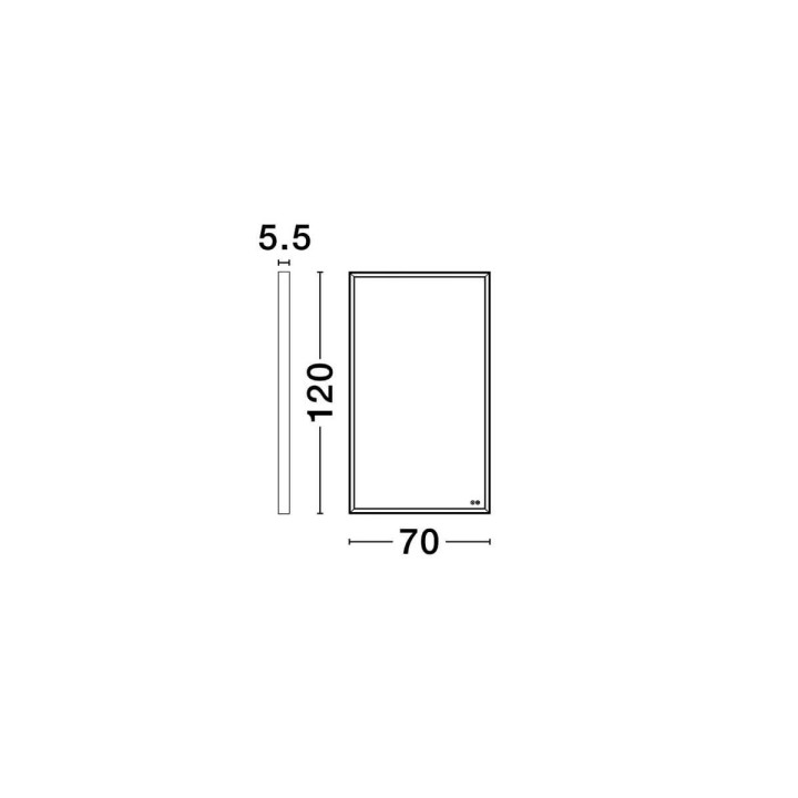 NL AMBOR 9006021/2 &ndash; black IP44 LED bathroom mirror 4000K touch switch