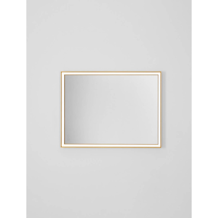 LUCES AMBOR 9006019/20 - złote lustro łazienkowe LED 4000K IP44 z włącznikiem